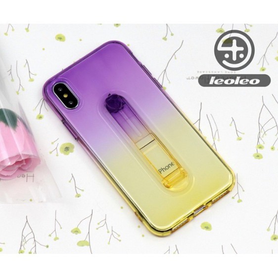 Ốp lưng LEOLEO Silicone Case DẺO CAO CẤP THIẾT KẾ CÓ QUAI DỰNG 2 MÀU cho IPhone