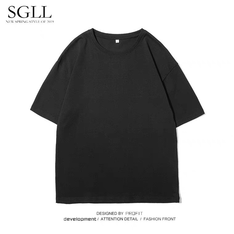 Áo thun nam nữ trơn hai màu đen trắng phom tay lỡ unisex basic, chất vải cotton mềm mịn Top xu hướng 2022