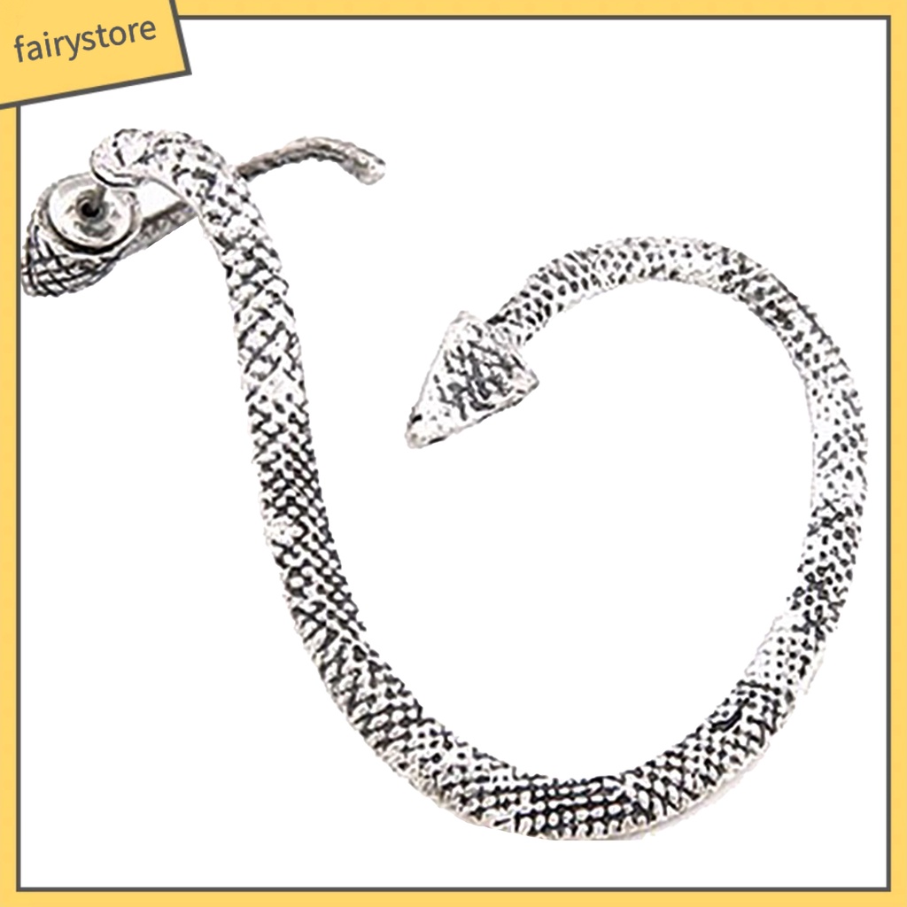 1 Khuyên Vành Tai Hình Rắn Phong Cách Punk Thời Trang