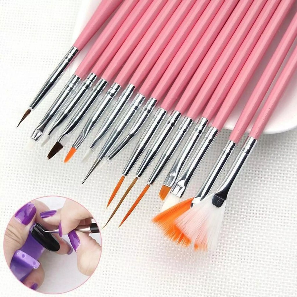 Set 15 cây cọ cây vẽ móng nghệ thuật 3D, vẽ trang trí móng tay, làm nail siêu mềm,cực kỳ sắc nét cao cấp( Trọn bộ)