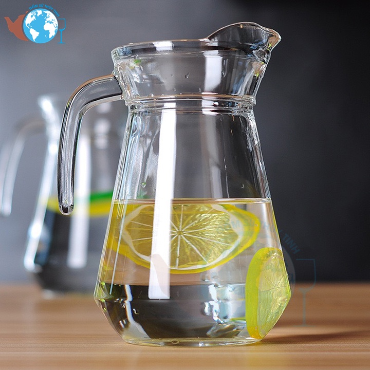 Bình rót nước mỏ vịt 1300ml GLASS JUG, bình thuỷ tinh đựng nước pha trà, đựng nước giải khát