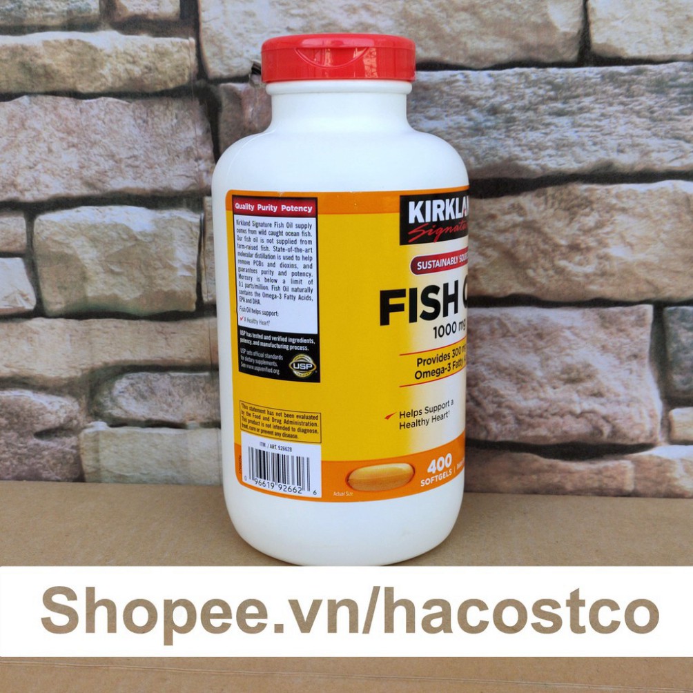 M5 BGF Viên Uống Fish Oil Dầu Cá Kirkland 400 Viên [Mẫu Mới 2020] - Nắp Đỏ Hình thực tế 21 M5