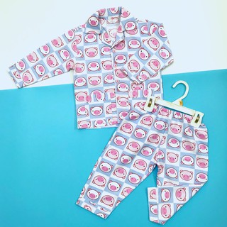 Pijama Cho Bé Kate Thái - Heo xanh hồng 10-45kg