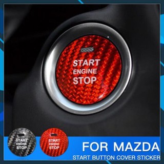 ⚡️𝐅𝐑𝐄𝐄 𝐒𝐇𝐈𝐏 𝟓𝟎𝐊⚡️ ốp nút start stop sợi cabon thật cho xe mazda cx5,3, 6