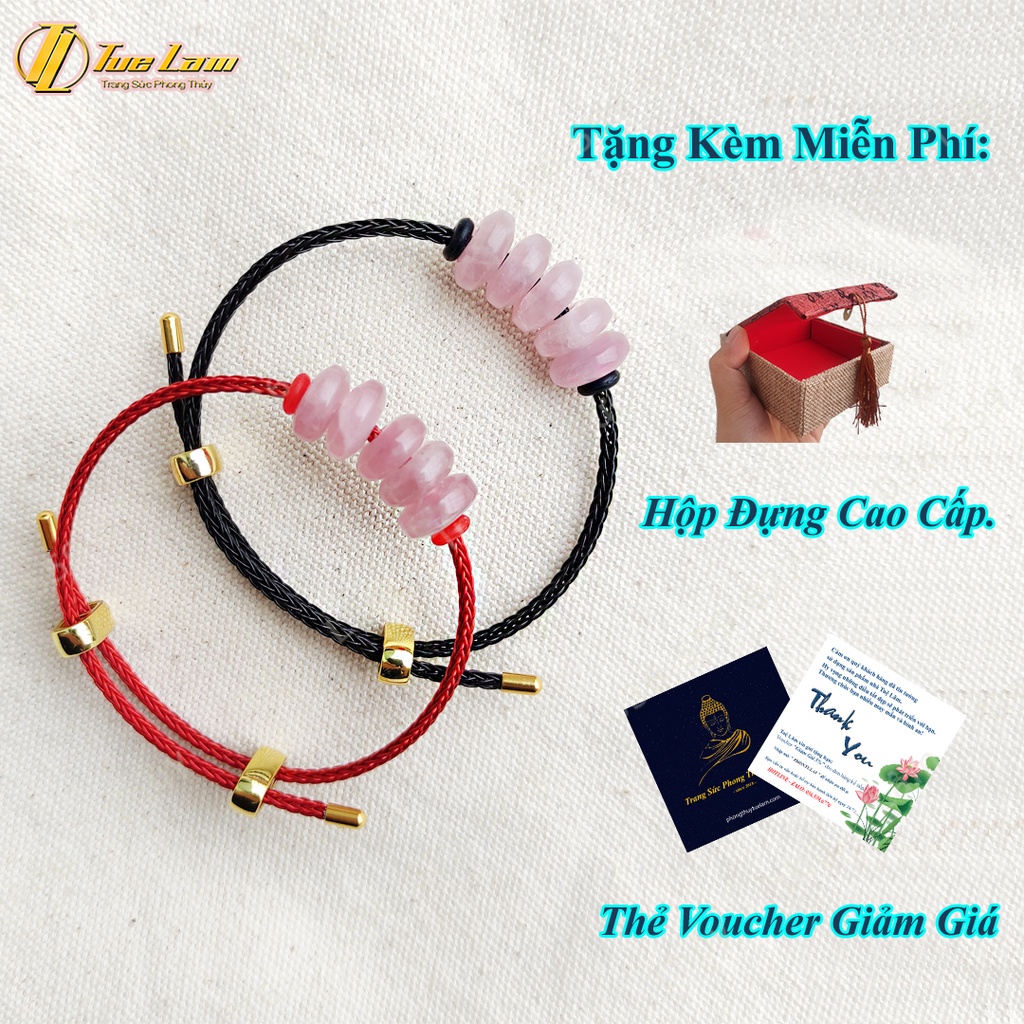 Vòng tay ngũ điếu tài lộc màu hồng hợp mệnh hỏa thổ mang lại bình an may mắn - Tuệ Lâm