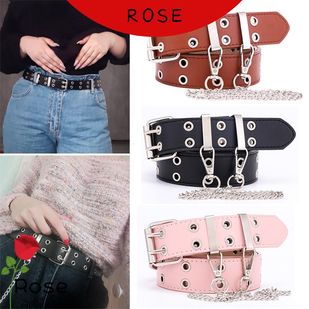 Thắt Lưng Da PU Khóa Kim Loại Nhiều Màu Thời Trang Cho Nữ