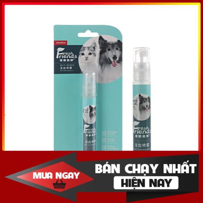 Xịt Thơm Miệng Vệ Sinh Răng Miệng Chó Mèo FRESH FRIEND 14 ml #Tintin Pet Store