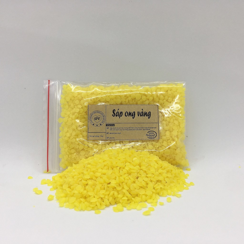 100g Sáp ong hạt vàng cao cấp dùng trong làm nến và mĩ phẩm 100% thiên nhiên