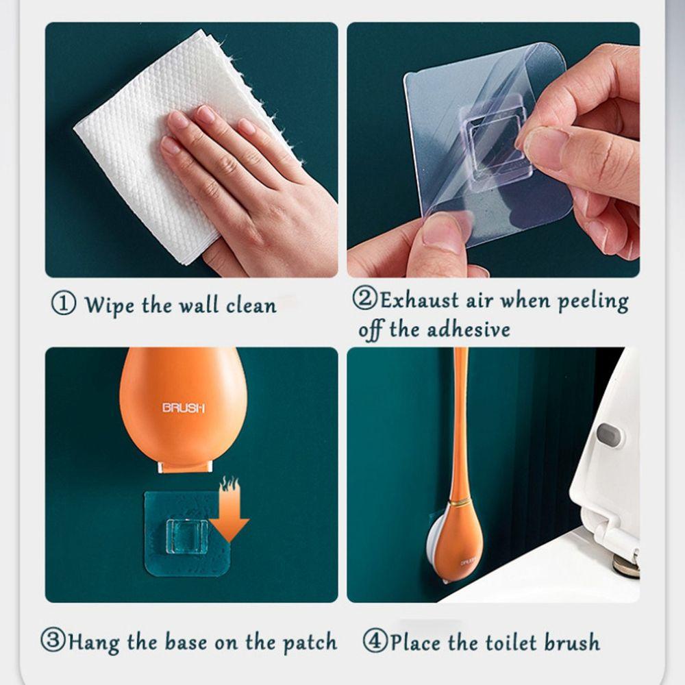 Bàn Chải Chà Toilet Bằng Silicone Gắn Tường Tiện Dụng