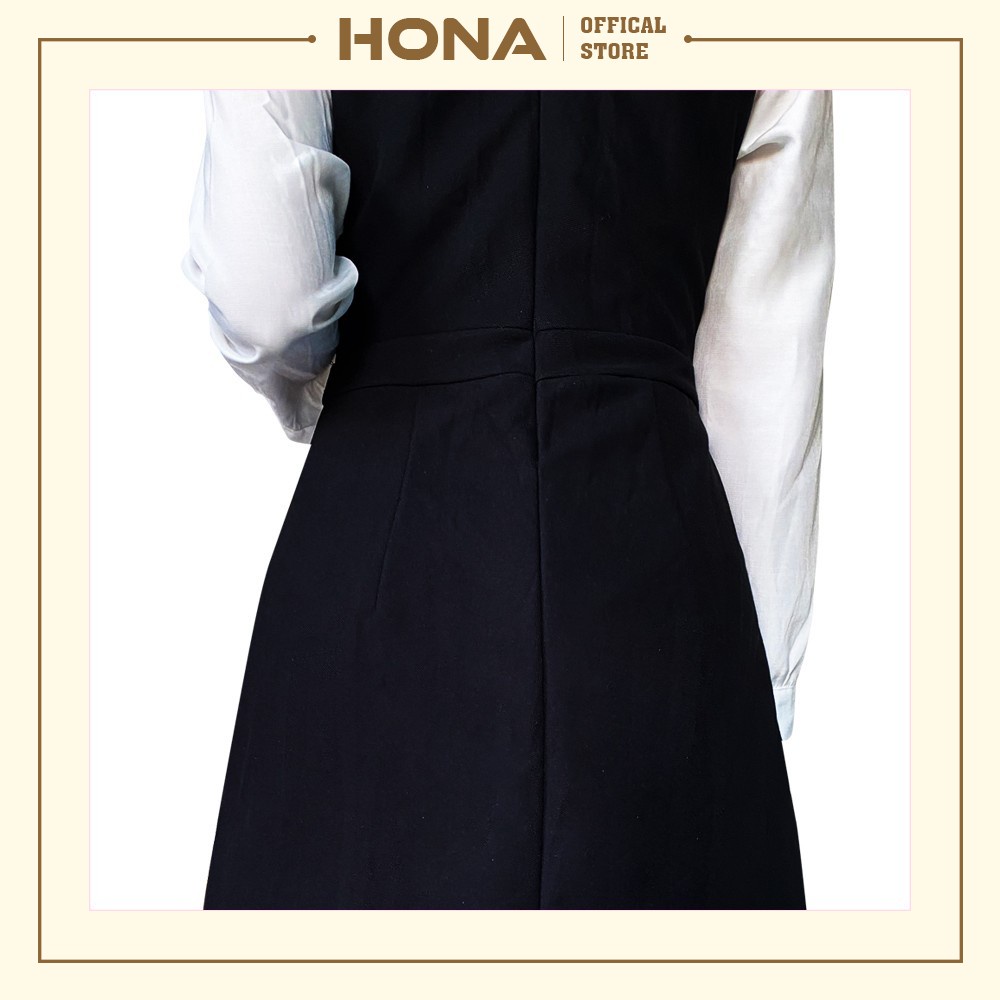 Set váy sơ mi trắng tay dài kết hợp yếm đen thắt eo, Đầm váy dáng dài  thắt eo xinh xắn HONA218 | WebRaoVat - webraovat.net.vn