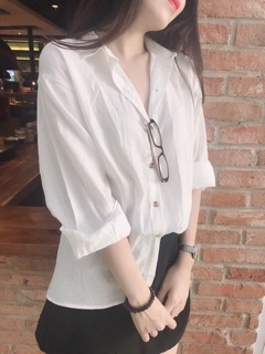 ÁO SƠMI TRẮNG FORM RỘNG
