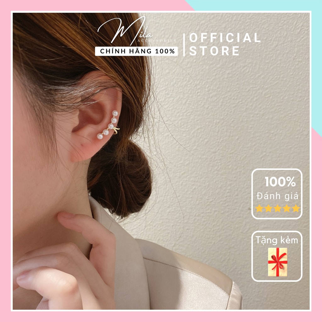 Khuyên tai kẹp vành nữ hàn quốc MILA K114 ❤️CÁ TÍNH❤️ Titan cao cấp không gỉ sáng bóng Mila Accessories