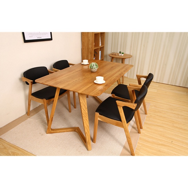 Bộ bàn ăn ghế Kai màu walnut - Bộ bàn ghế gỗ tự nhiên cao cấp