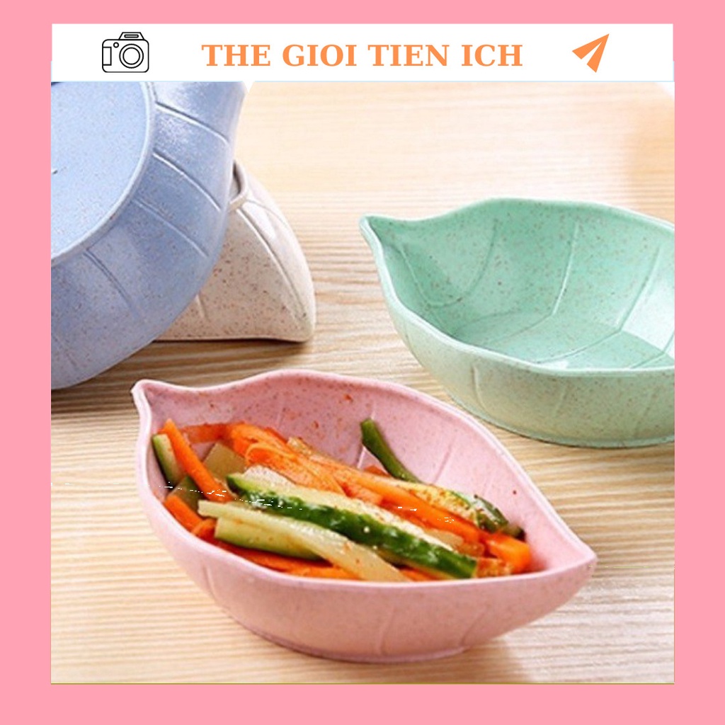 Đĩa đựng gia vị đồ ăn vặt hình chiếc lá ngôi sao bằng lúa mạch an toàn 1452 THẾ GIỚI TIỆN ÍCH 88