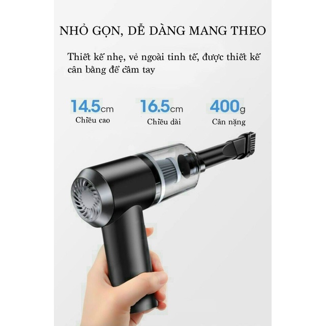 Máy Hút Bụi Cầm Tay, Máy Hút Bụi Mini Không Dây, Vệ Sinh Ô Tô, Gia Đình, Hút Bụi Giường Nệm, Lông Chó Mèo