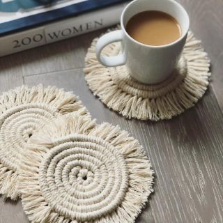 Set 4 lót ly Macramé