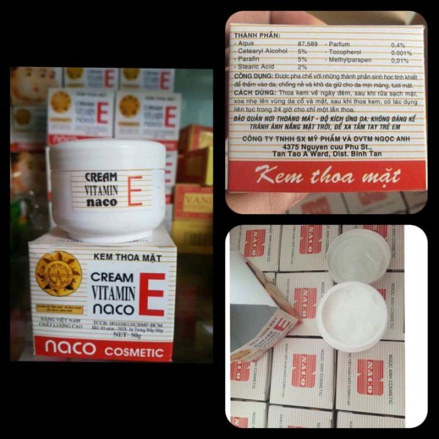 Kem dưỡng da Vitamin E