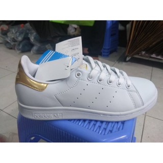 Giày adidas stan smith gót vàng