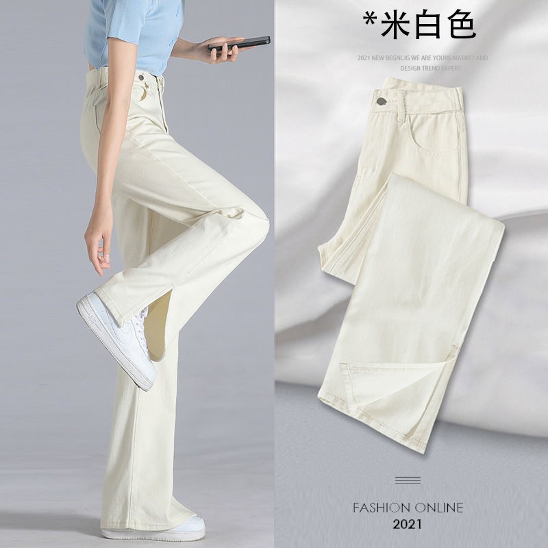 Quần Jeans Nữ Lưng Cao Xẻ Ống Thời Trang Xuân Hè 21 | BigBuy360 - bigbuy360.vn