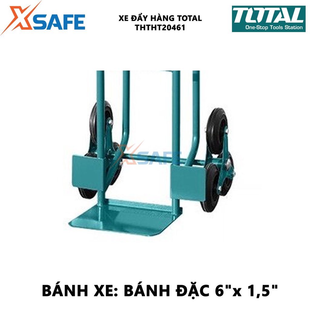 Xe đẩy hàng bằng tay TOTAL THTHT20461 Xe kéo hàng tải tối đa 200kg, thiết kế 3 bánh di chuyển dễ dàng nhiều địa hình