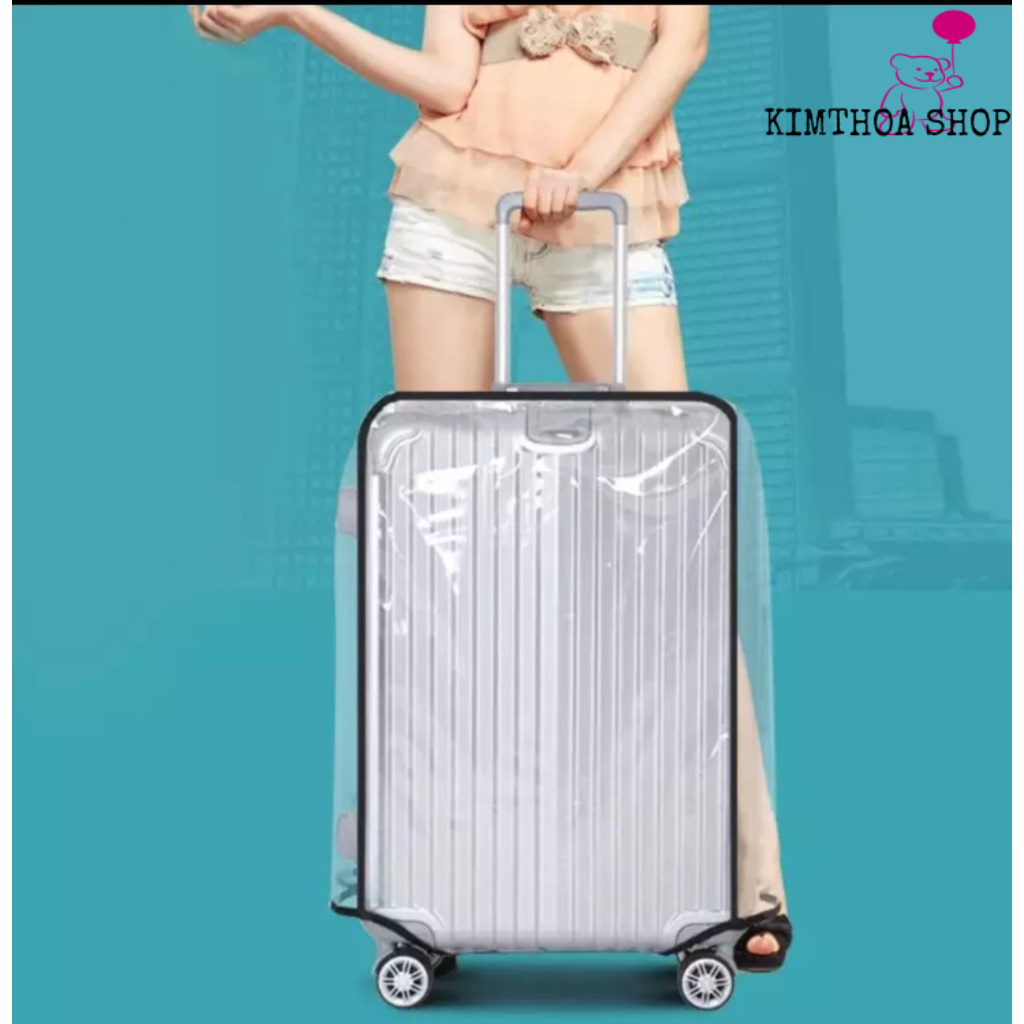 Bọc bảo vệ vali, áo trùm vali nhựa trong suốt chống trầy xước đủ size 20,22,24,26,28