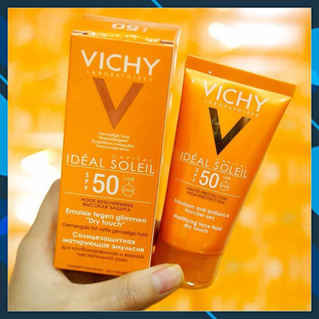 FREESHIP-Kem Chống Nắng Vichy Emusion Ideal Soleil SPF50 Mattifying Face Fluid Dry Touch | BigBuy360 - bigbuy360.vn
