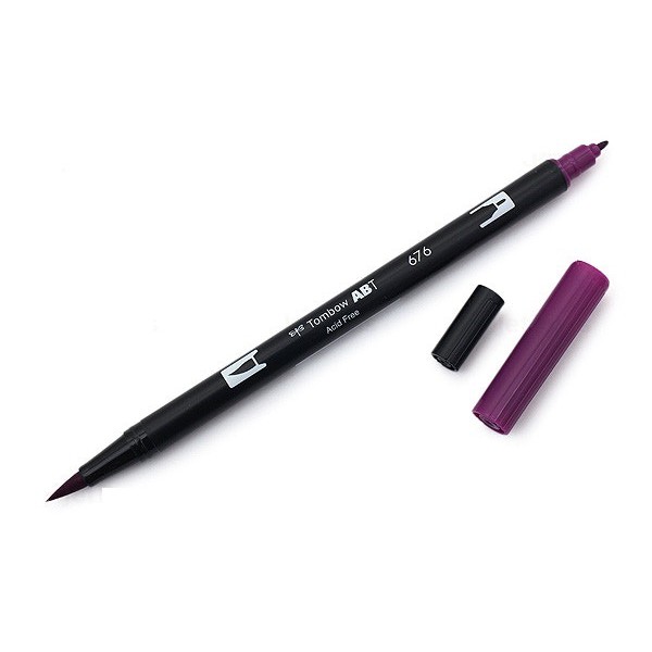 Bút lông cọ hai đầu Tombow ABT Dual Brush Pen - Brush/ Bullet - Royal Purple (676)