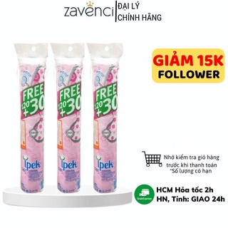 Bông tẩy trang IPEK THỔ NHĨ KÌ dệt 2 lớp cotton làm sạch da Hiệu Quả 130 miếng - ZAVENCI Official