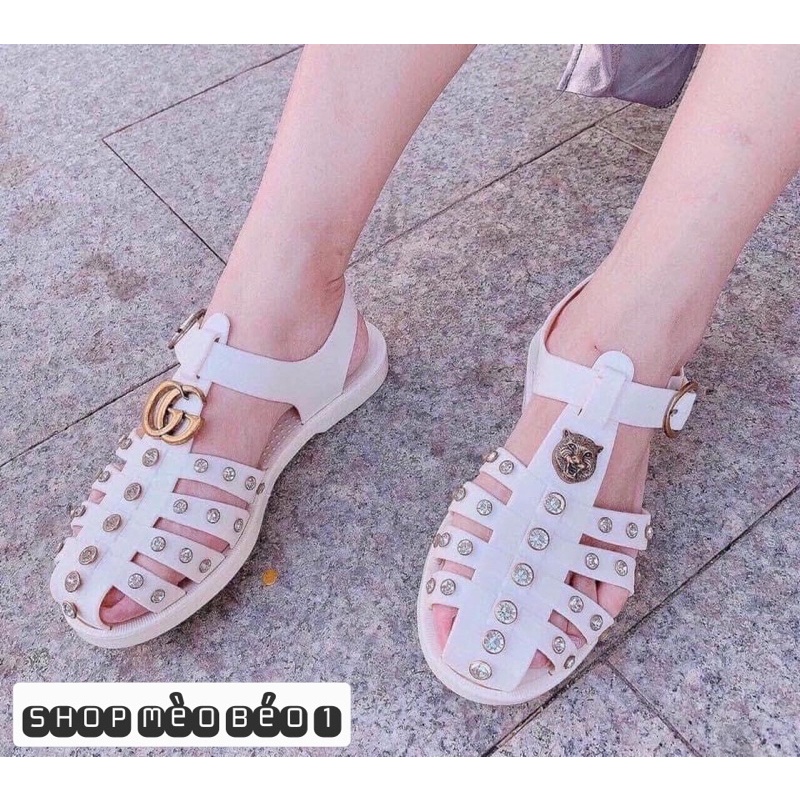 Sandal giọ gc kem viền đá fullbox