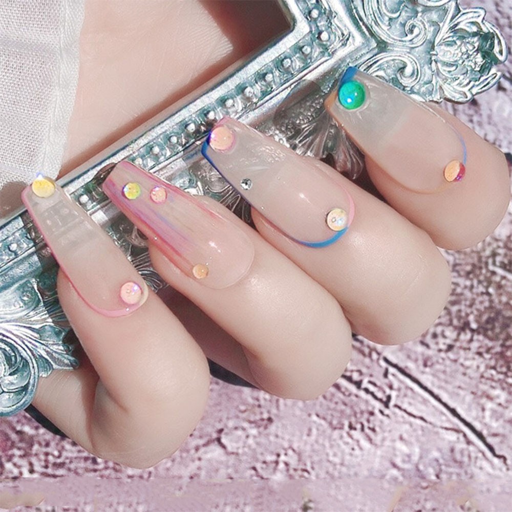 [Hàng mới về] Hộp phụ kiện trang trí móng tay 3d màu sắc xinh xắn