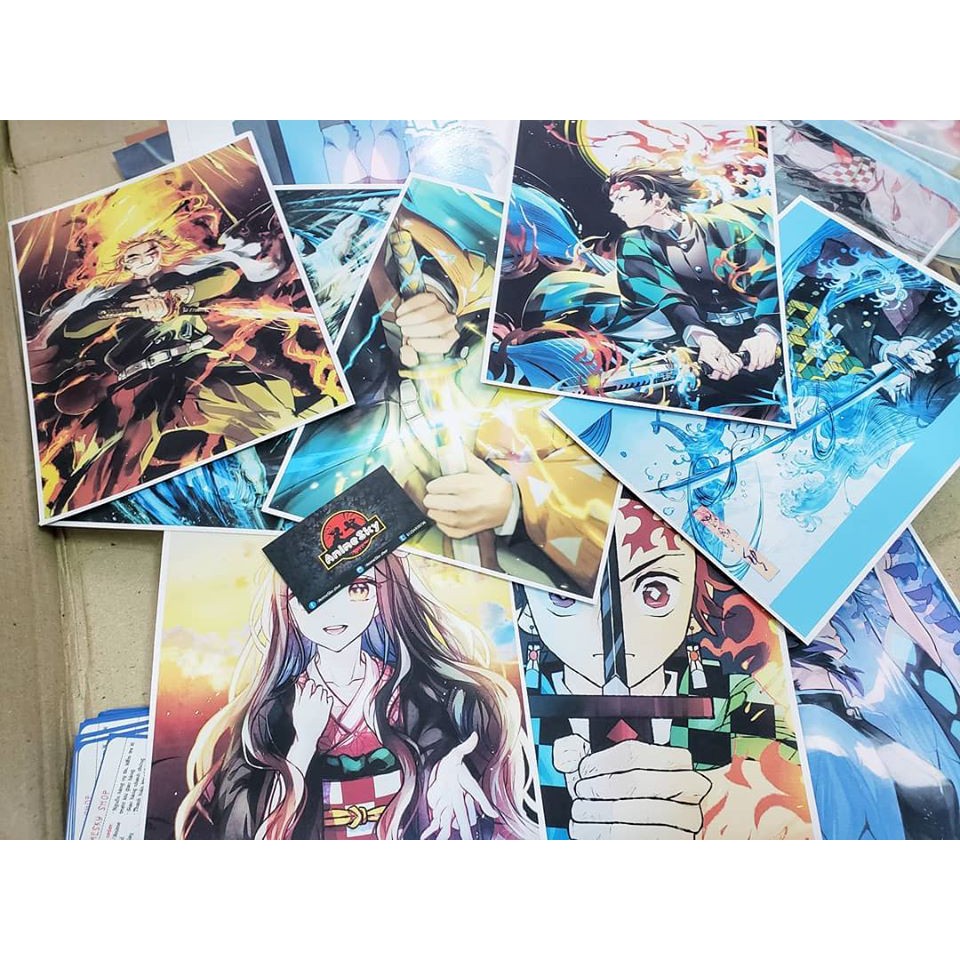 Bộ 6 Poster a3 Anime Black Clover poster bóc dán