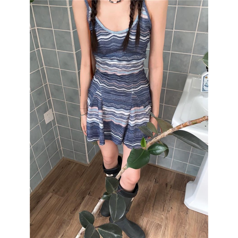 Đầm Ngắn Hai Dây Dáng Ôm Thời Trang Mùa Hè Cổ Điển Dành Cho Nữ