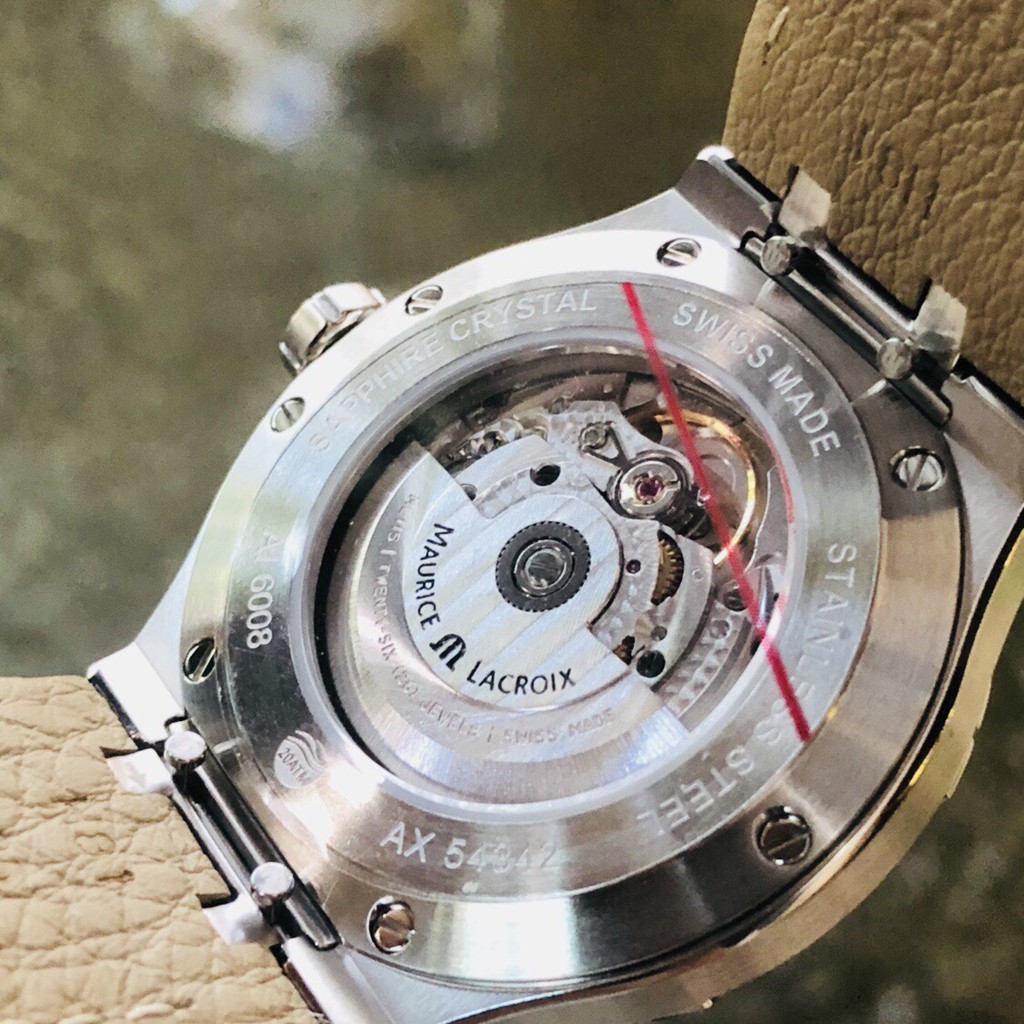 Đồng hồ nam Maurice Lacroix - Máy Automatic - Mặt kính Sapphire - Dây da