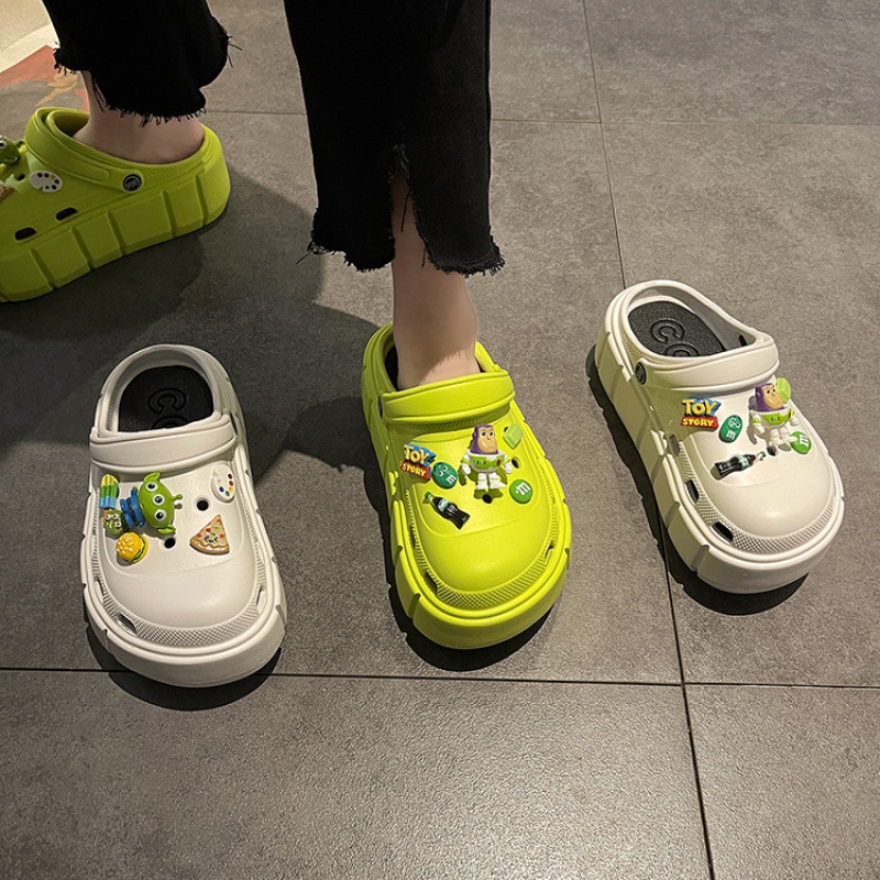 Giày Cao Gót Đế Dày 7cm Chống Trượt Thiết Kế Đục Lỗ Thời Trang Mùa Hè Cho Nữ