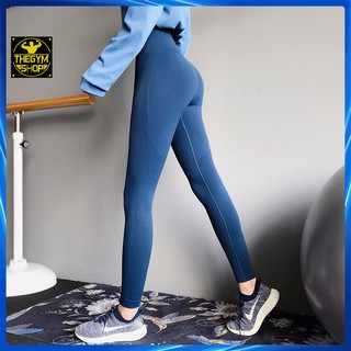 Quần tập gym yoga legging nữ cạp cao amin am016 nâng mông tôn dáng vải co - ảnh sản phẩm 1