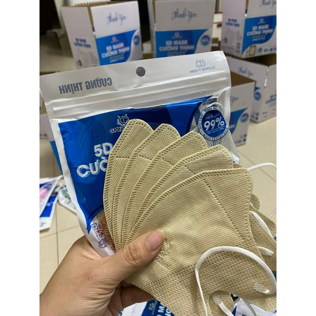 Thùng 100 chiếc khẩu trang 5D Cường Thịnh - Hàng chính hãng siêu đẹp