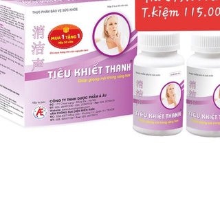 [CHÍNH HÃNG] TIÊU KHIẾT THANH - GIÚP GIỌNG NÓI TRONG SÁNG HƠN (hộp 180 viên tặng 1 hộp 30 viên)