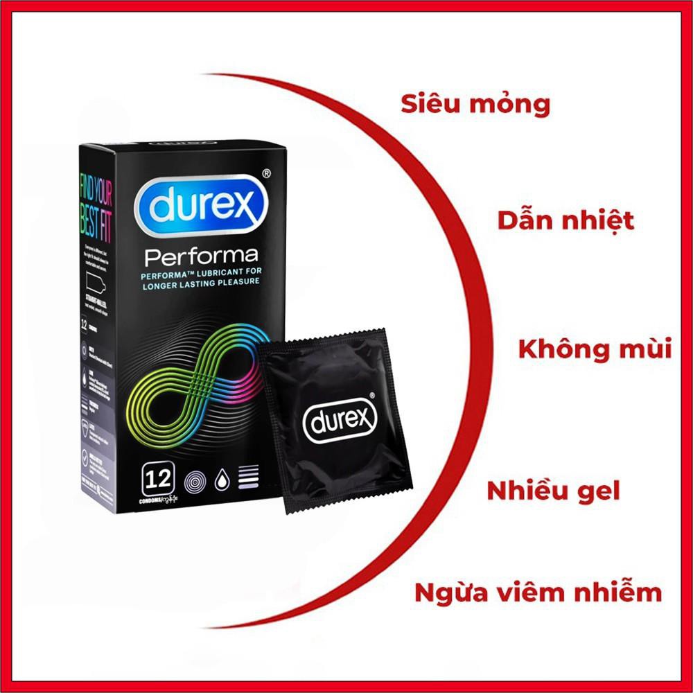 Bao cao su Durex Performa 12 Bao Chống Xuất Tinh Sớm Kéo Dài Thời Gian QH