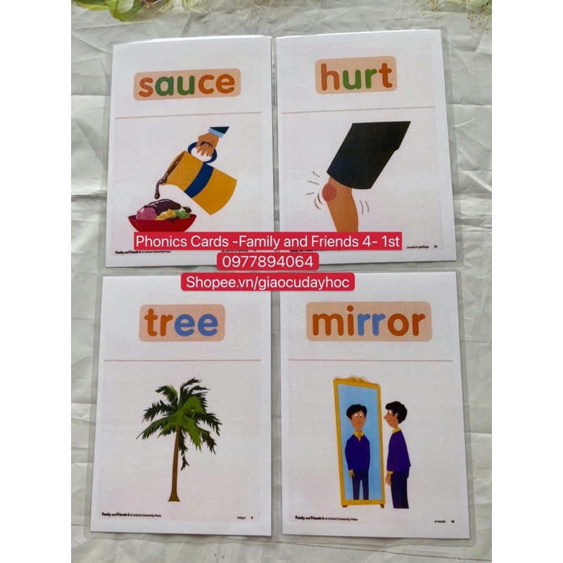 Thẻ Phonics Family and Friends 4-1st ( ép plastic bền đẹp )