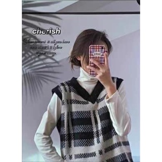 ÁO len kẻ Hàn Quốc