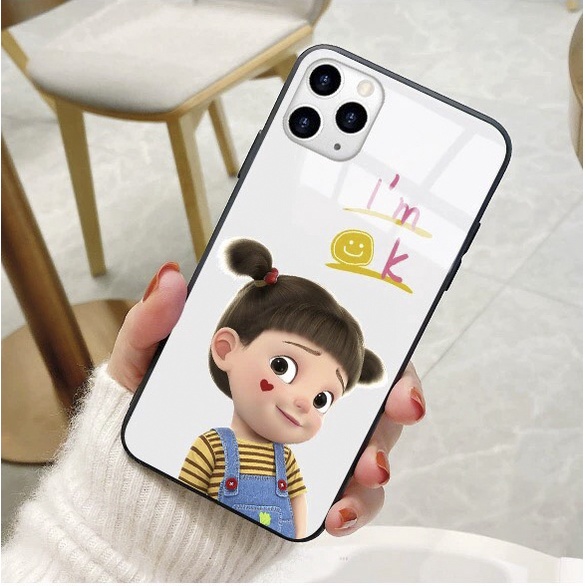 Ốp lưng iphone kính cặp đôi bé trai gái 3D case 14plus 14 pro max 13 12 promax 11 mini 6 6s 7 8 plus x xr xs Se
