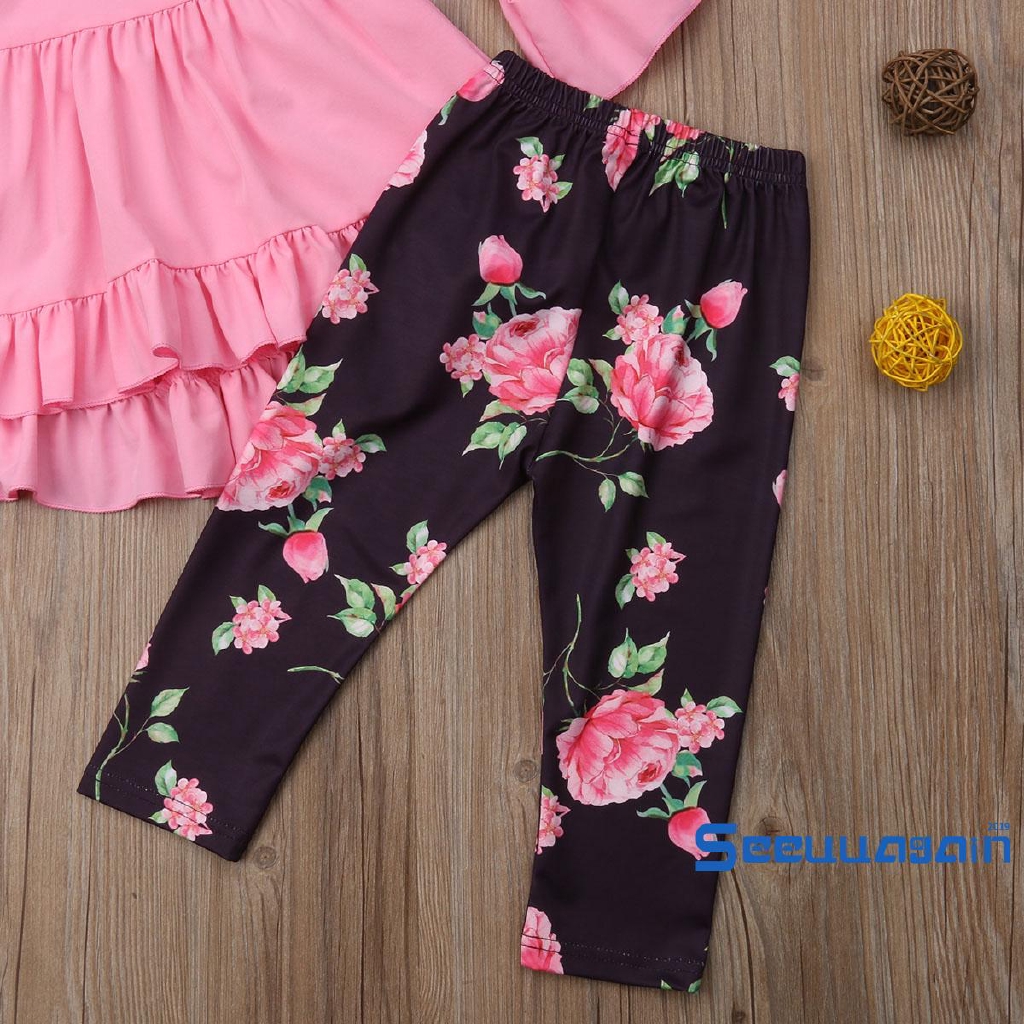 Set đầm Chiffon + quần legging cho bé gái