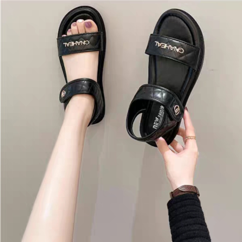 Dép Sandal Dép Quai Hậu Nữ C.N Đế PU Xịn Nhẹ 3P Tôn Dáng Trẻ Trung Năng Động Kèm Video Thật
