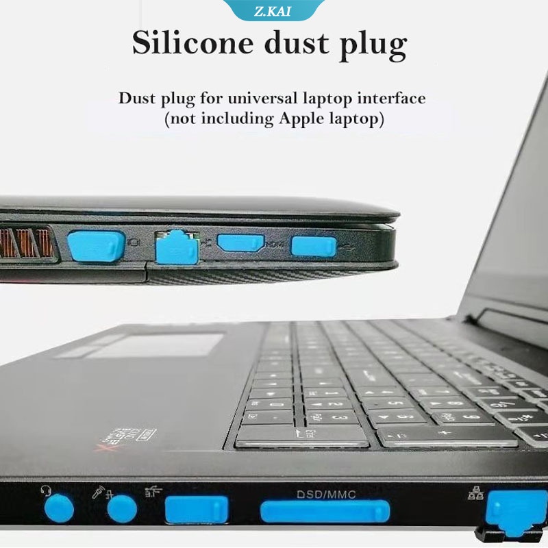 Set 16 Nắp Silicone Đậy Cổng USB HDMI RJ45 Chống Nước Chống Bụi Cho Laptop
