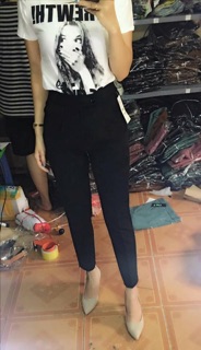 Quần baggy lệch gấu
