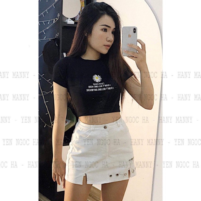 Áo croptop body thêu ( kèm ảnh thật )