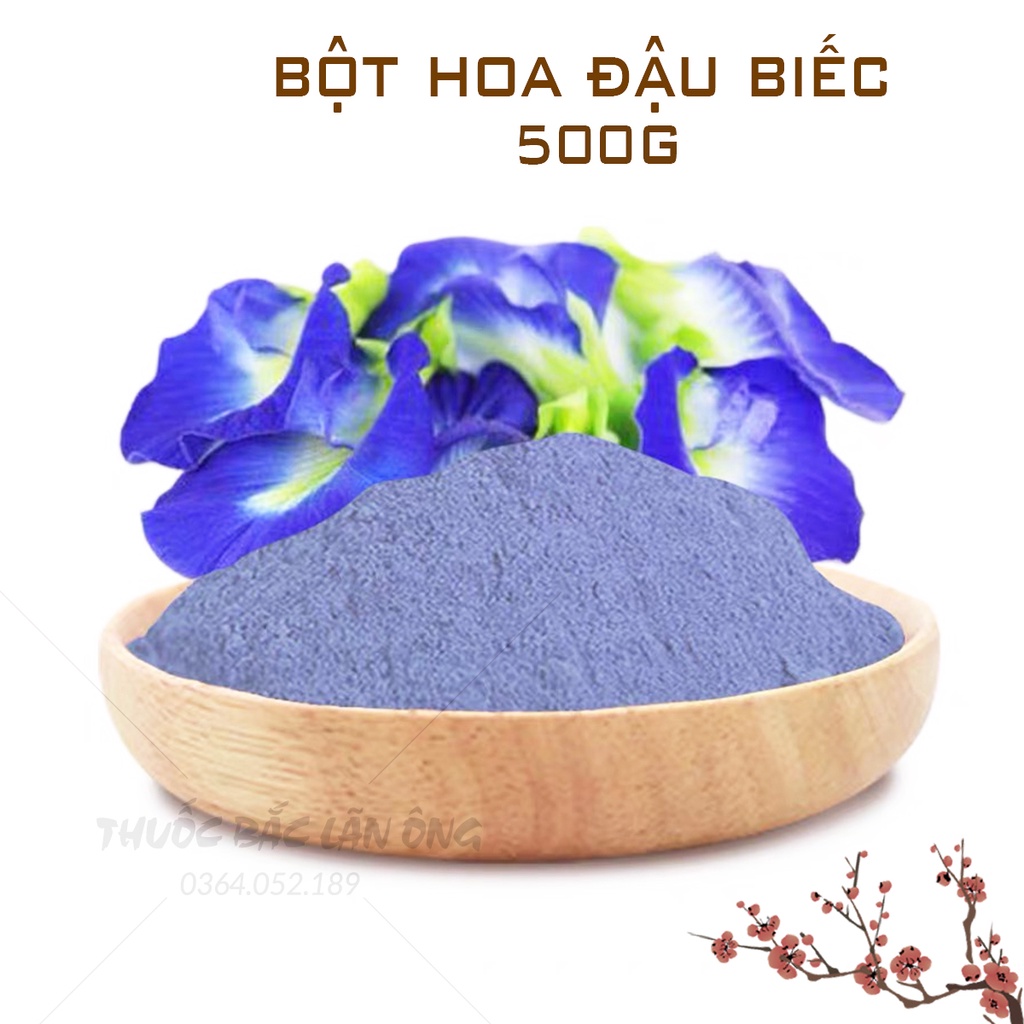 Bột hoa đậu biếc hữu cơ 500g (Thanh lọc cơ thể, dưỡng nhan, tạo màu tự nhiên cho món ăn)