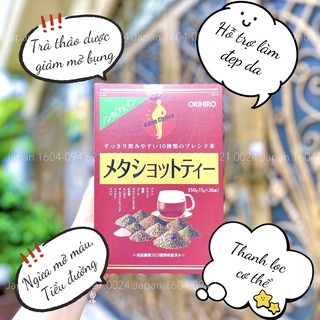 Trà giảm cân giảm mỡ bụng meta shot tea orhiro nhật bản 30 gói