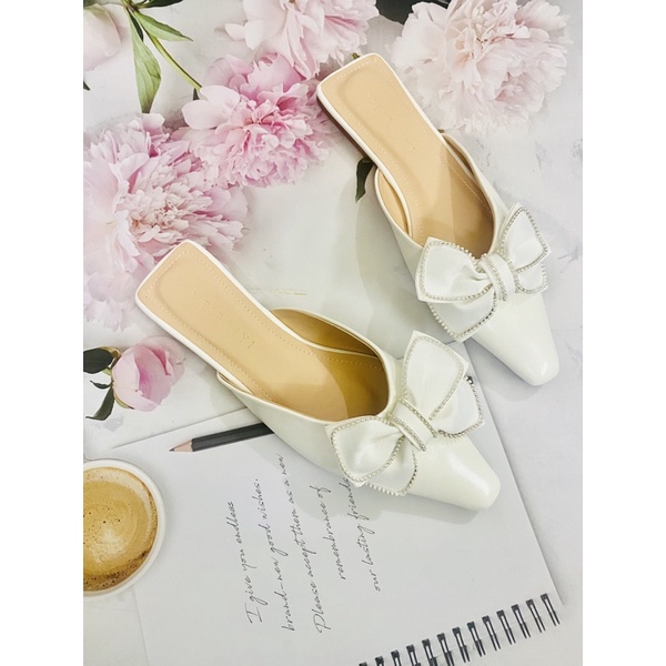 Giay Sục mũi nhọn Yumi store nơ viền xoàn siêu bền đẹp 2022