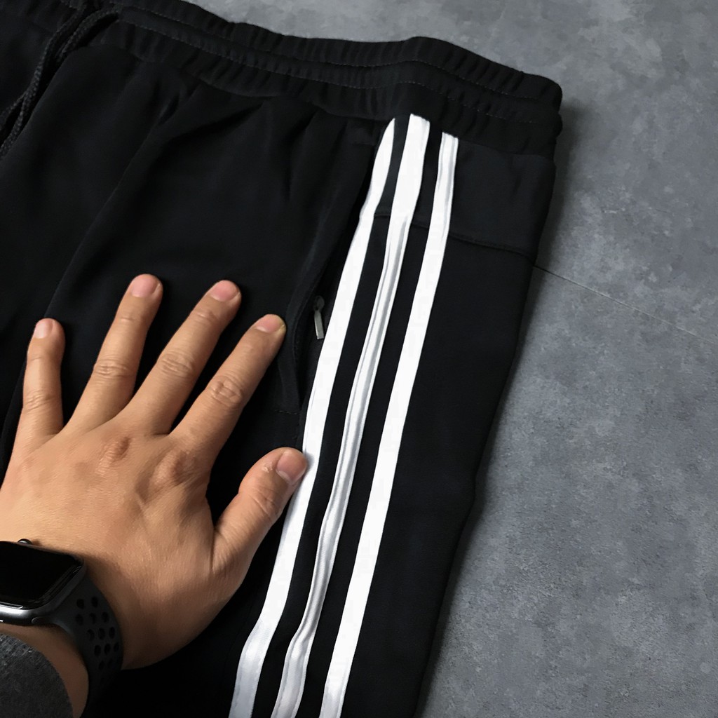 Quần Jogger Nam Đen 3 Sọc Trắng Ống Bo Chun Xịn | BigBuy360 - bigbuy360.vn